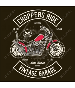  Choppers ride on a historic motorcycle