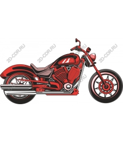  Elegant red motorcycle