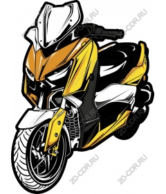 Bright yellow scooter