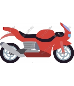 Vibrant red motorcycle