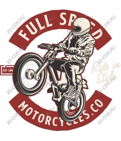  A motorcycle at full speed