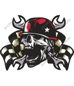 Race with skull and wrench