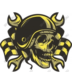  Biker helmet skull