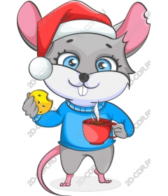 Whimsical festive mouse