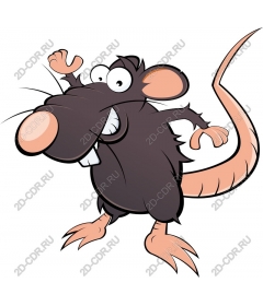 Funny cartoon rat