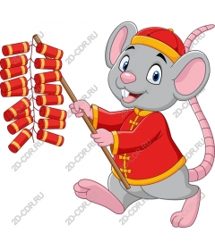 Funny mouse Lunar New year
