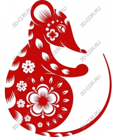  Festive red mouse