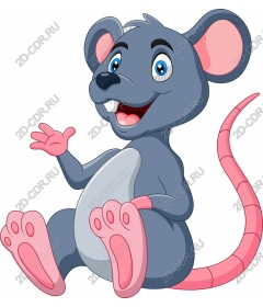 Playful cartoon mouse