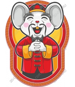 Праздничная мультяшная мышь