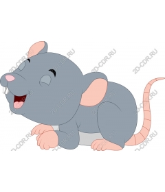 Funny cartoon rat