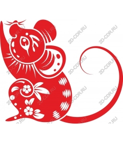  Charming red floral mouse