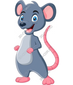 Funny cartoon mouse