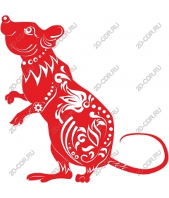 Intricate red mouse