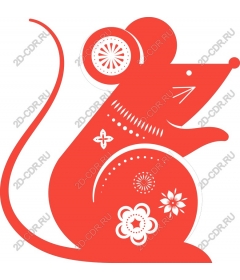 Red decorative mouse