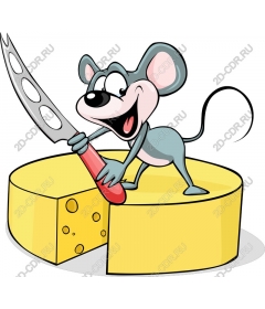 Funny Mouse with Cheese