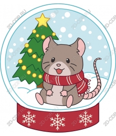  Festive cat snow globe