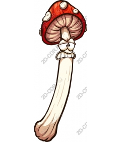  Bizarre cartoon mushroom