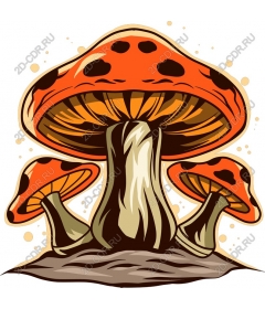  Bright fanciful mushroom