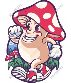 Funny Mushroom Character