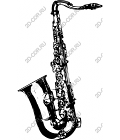  Elegant drawing of a saxophone