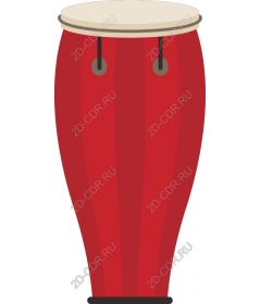  Bright red drum conga