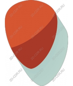 Abstract red and turquoise