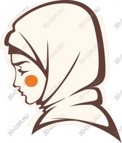  Elegant woman in a headscarf