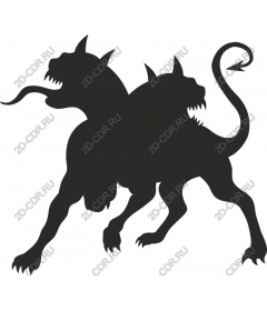  Ferocious two-headed creature