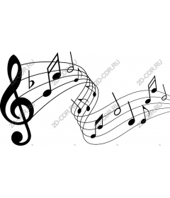  Flowing musical notes