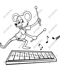  A joyful Mouse Playing Xylophone