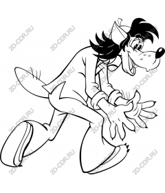 Playful cartoon wolf