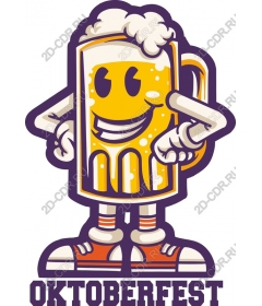  Beer mug Oktoberfest with a cheerful mood