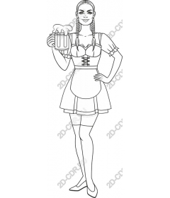 Bavarian beer wench