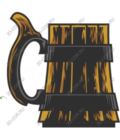 Vintage wooden mug