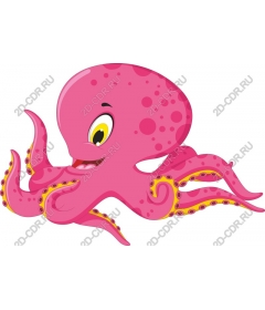  Charming pink octopus