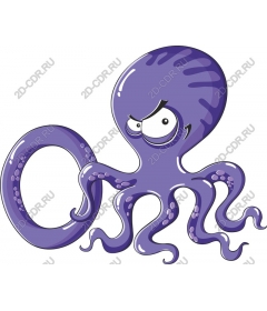  A playful purple octopus