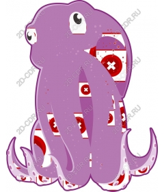  Bright purple octopus