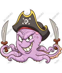 Pirate adventure octopus