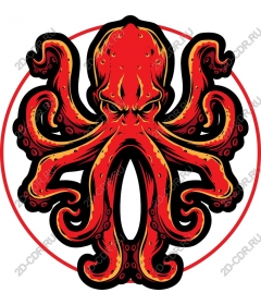  Fierce red octopus