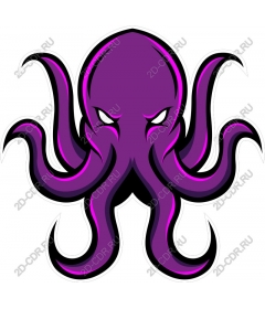  Bright purple octopus
