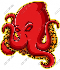  Fierce red octopus