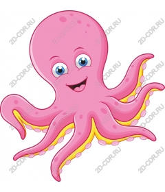  Charming pink octopus