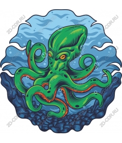  Ocean green octopus