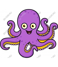  A playful purple octopus