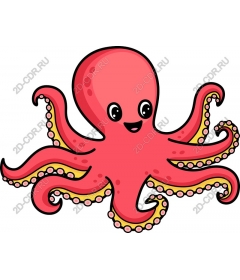  Cute cartoon octopus