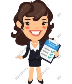  Cheerful businesswoman with tablet