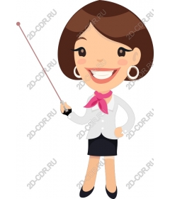 Businesswoman with laser pointer
