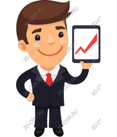  Confident businessman with tablet
