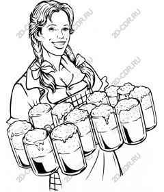  A charming woman, carrying a beer