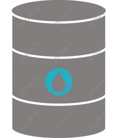 Современная нефтяная бочка с эмблемой в виде капли воды